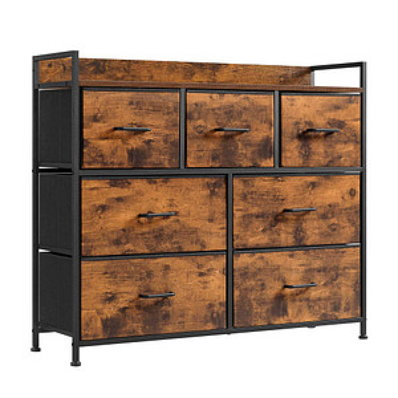SONGMICS Sideboard, LTS137B01 braun 98,0 x 28,5 x 85,0 cm, 1 St. – Bild 1 von 10