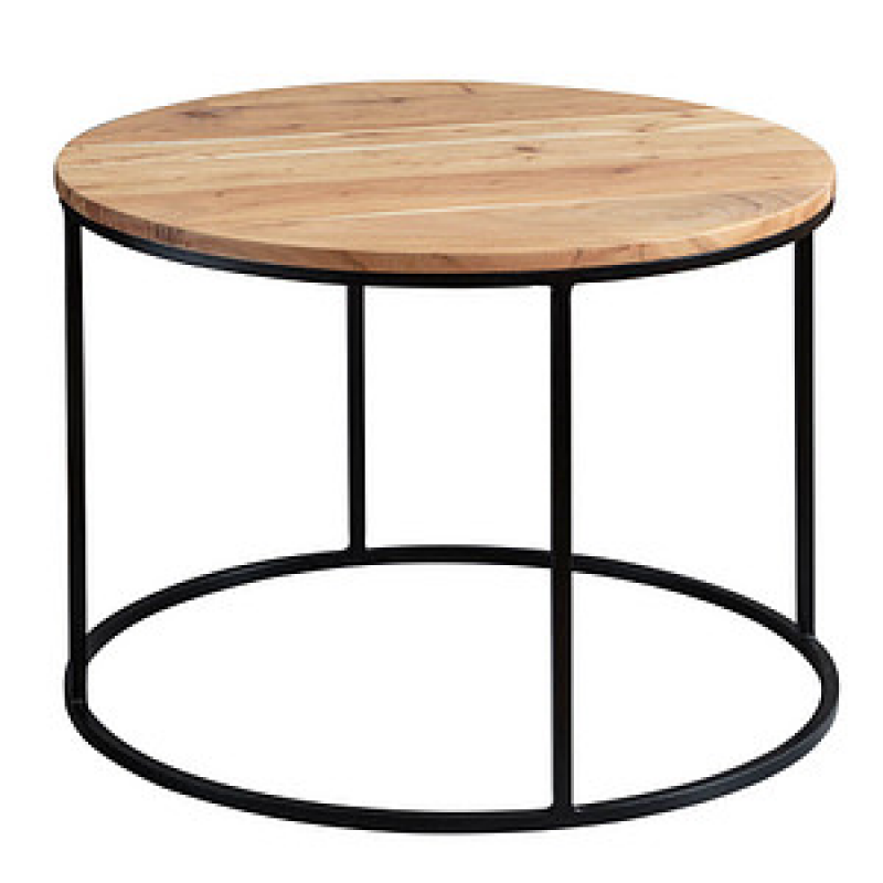 WOHNLING Couchtisch rund Massivholz akazie 60,0 x 60,0 x 43,0 cm, 1 St. – Bild 1 von 6