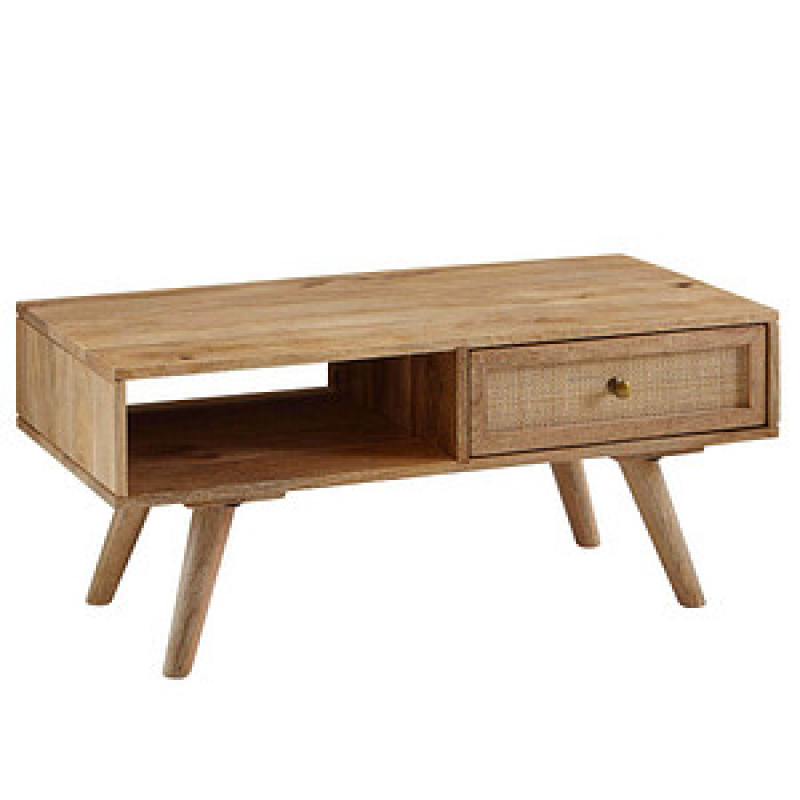 WOHNLING Couchtisch rechteckig Massivholz mango 90,0 x 45,0 x 40,0 cm, 1 St. – Bild 1 von 6