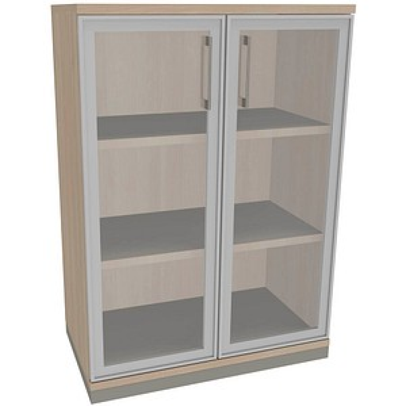 fm Aktenschrank Oldenburg, 4260429767656 akazie, Acrylglas klar 2 Fachböden 80,0 x 44,2 x 113,3 cm – Bild 1 von 2