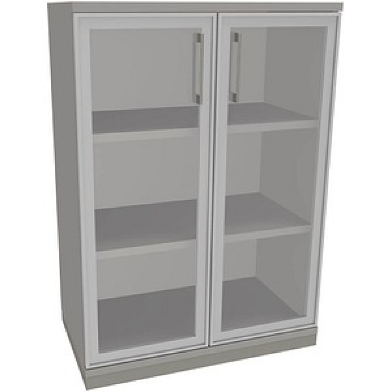fm Aktenschrank Oldenburg, 4260429767809 lichtgrau, Acrylglas klar 2 Fachböden 80,0 x 44,2 x 113,3 cm – Bild 1 von 2