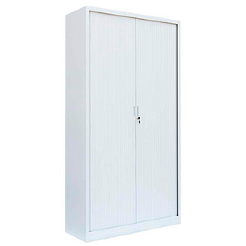 LÜLLMANN Schiebetürenschrank, 555157 signalweiß 4 Fachböden 100,0 x 45,7 x 195,0 cm – Bild 1 von 3
