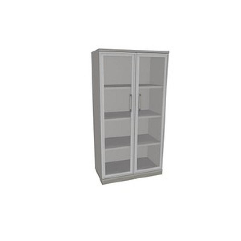 fm Aktenschrank Oldenburg, 4260429767816 lichtgrau, Acrylglas klar 3 Fachböden 80,0 x 44,2 x 151,7 cm – Bild 1 von 2