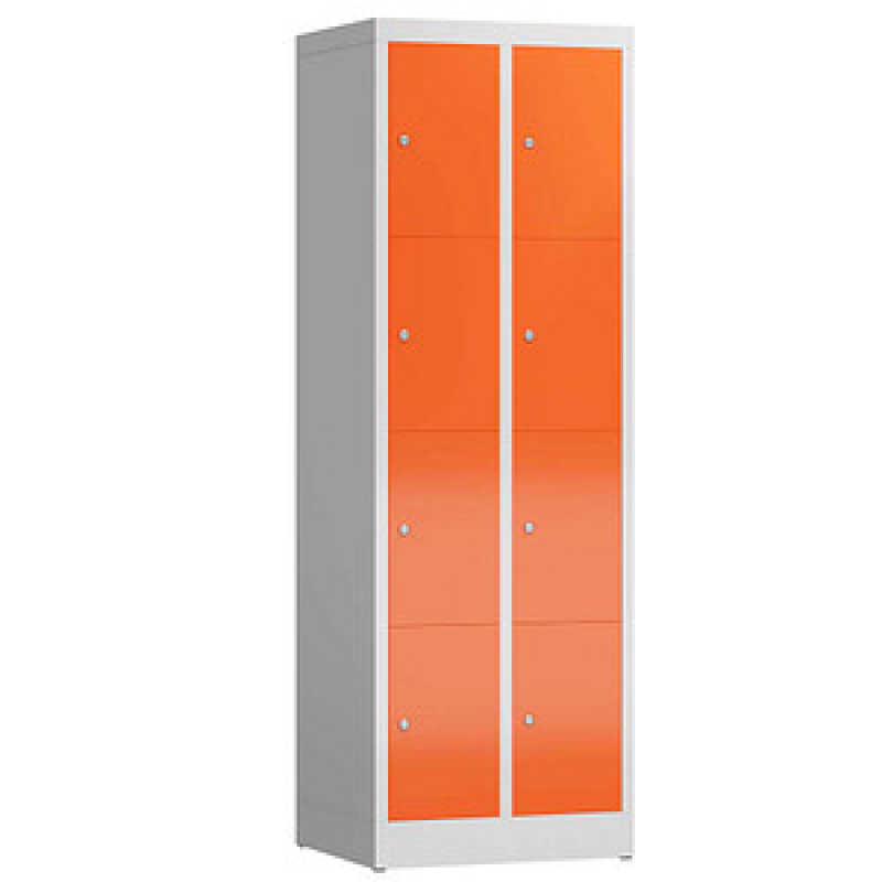 ClassiX Schließfachschrank feuerrot, lichtgrau X-520424, 8 Schließfächer 59,0 x 50,0 x 180,0 cm – Bild 1 von 2