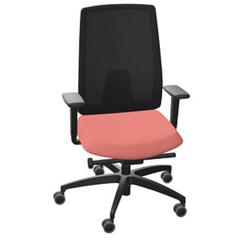 Dauphin Bürostuhl Indeed mesh Stoff rosa, Gestell schwarz – Bild 1 von 4