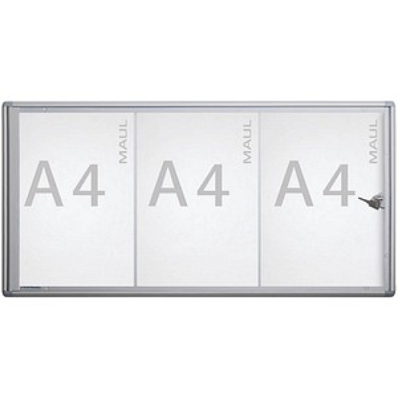 MAUL Schaukasten Extraslim grau 3x DIN A4 71,1 x 2,7 x 35,0 cm, 1 St.