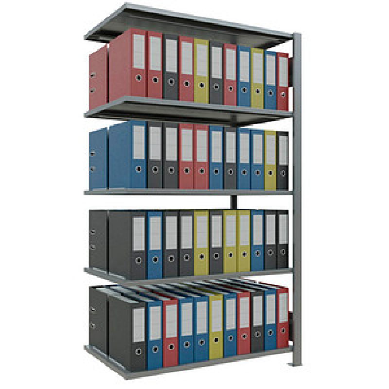 SCHULTE Anbau-Schwerlastregal MULTIplus 150 17758 silber 100,0 x 60,0 x 180,0 cm – Bild 1 von 7