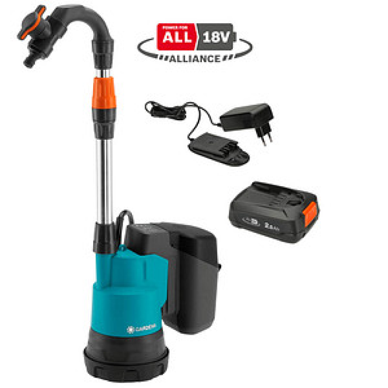 GARDENA Regenfasspumpe 2000/2 Ready-to-Use 18,0 V, mit 1 Akku – Bild 1 von 10