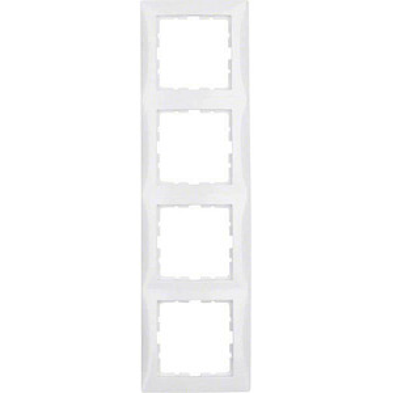 BERKER 4-fach Steckdosenrahmen weiß 29,4 x 8,1 cm, 1 St.