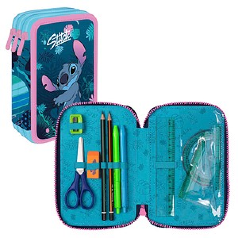 CoolPack Federmäppchen befüllt Jumper 3 Disney Stitch Motiv, 23,0 x 10,0 cm – Bild 1 von 6