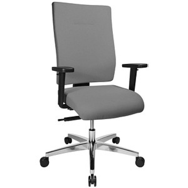 Topstar Bürostuhl Profi Star 15 High, PS49H T23Q Stoff grau, Gestell alu – Bild 1 von 5