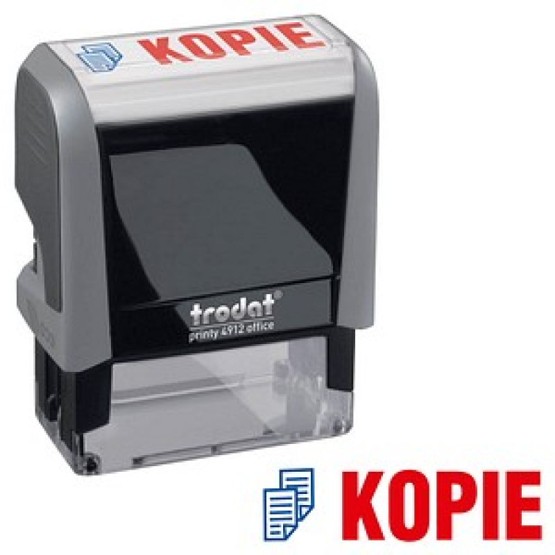 trodat Textstempel "Kopie" printy 4912 office selbstfärbend blau, rot ohne Logo, 1 St. – Bild 1 von 4