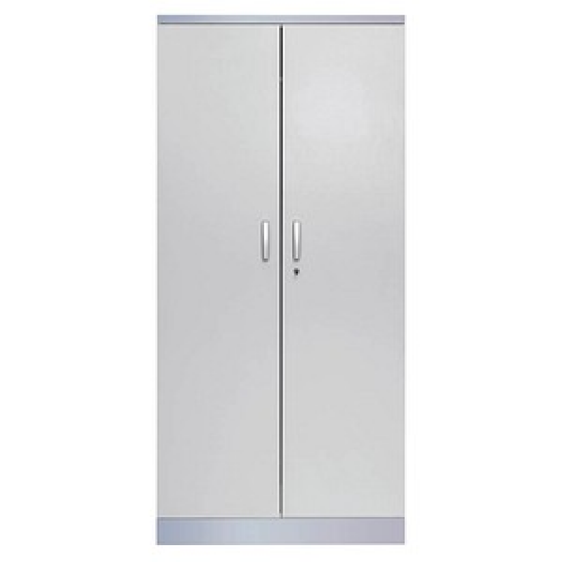 Gürkan Stahlschrank 100123 lichtgrau, weißaluminium 4 Fachböden 92,0 x 42,0 x 195,0 cm, aufgebaut, 1 St. – Bild 1 von 4