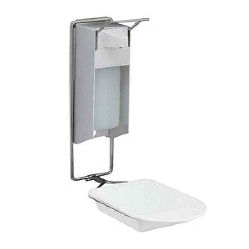 relaxdays Desinfektionsspender 10032720_0 silber Aluminium, Kunststoff 0,5 l, 1 St. – Bild 1 von 9
