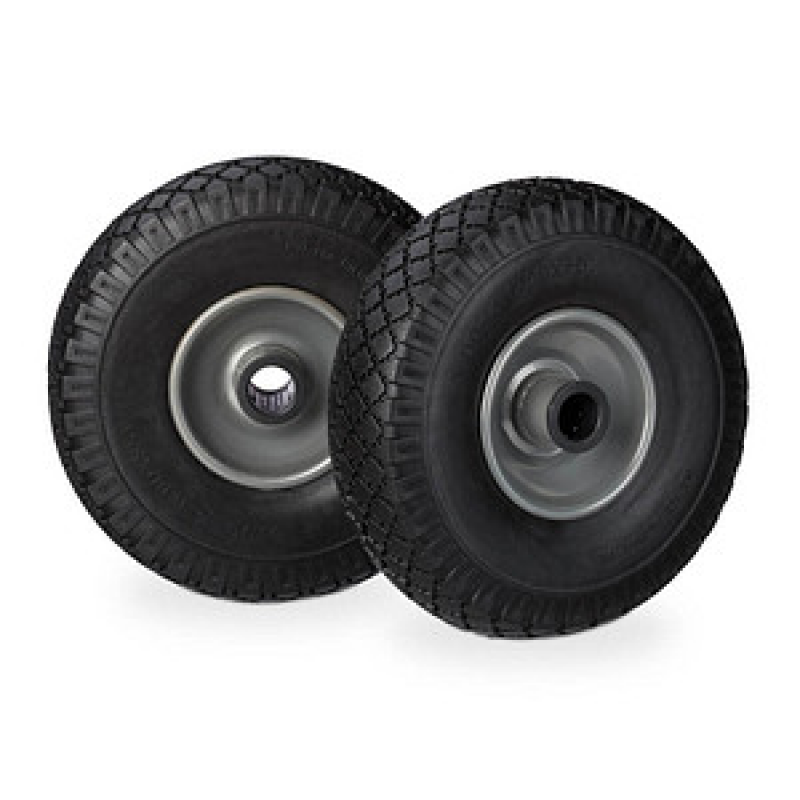 relaxdays Sackkarrenräder luftbereift schwarz, grau Stahl Felgen, Achse 2,5 cm – Bild 1 von 8