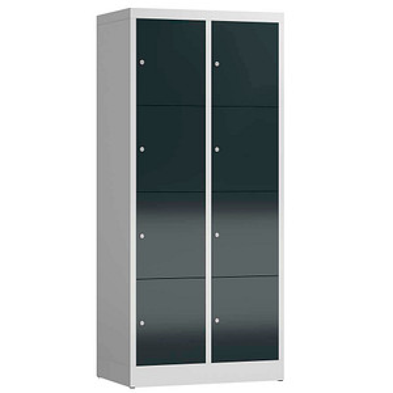 ClassiX Schließfachschrank anthrazit, lichtgrau X-523428, 8 Schließfächer 80,0 x 50,0 x 180,0 cm – Bild 1 von 2