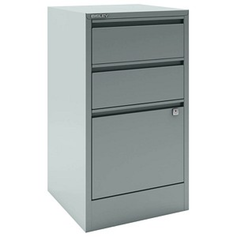 BISLEY Home Hängeregistraturschrank silber 3 Schubladen 41,3 x 40,0 x 67,2 cm, 1 St. – Bild 1 von 5