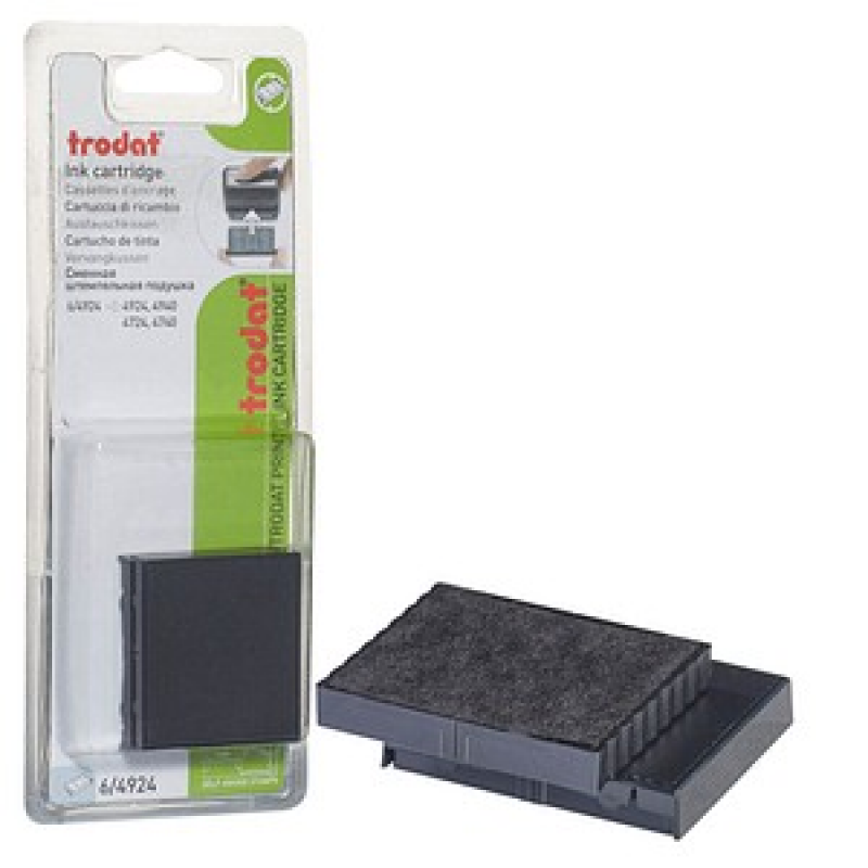 trodat Ersatzstempelkissen 6/4924 schwarz 4,0 x 4,0 cm, 2 St. – Bild 1 von 3