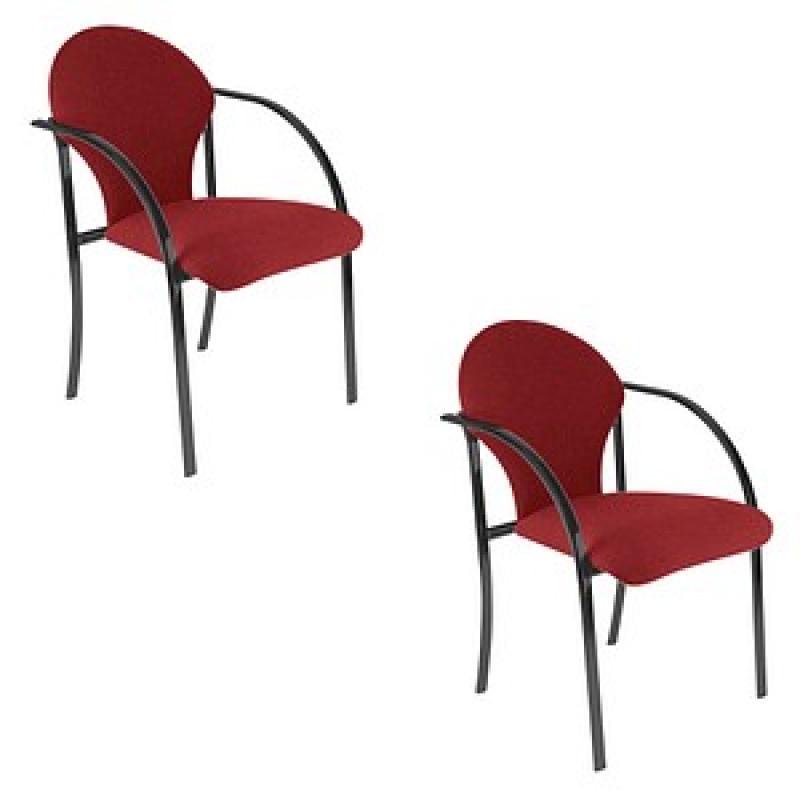 Nowy Styl Besucherstühle VISA BLACK bordeaux Kunststoff, 2 St. – Bild 1 von 3