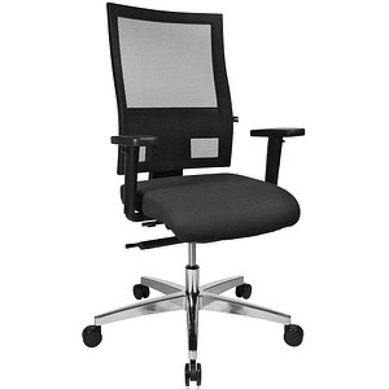 Topstar Bürostuhl Profi Net 11 High, PS59H T20Q Stoff schwarz, Gestell alu – Bild 1 von 5