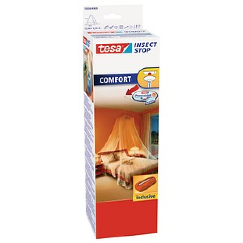 tesa Fliegengitter Insect Stop Moskitonetz COMFORT weiß 2,5 x 12,5 m – Bild 1 von 2