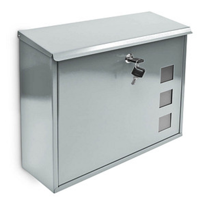relaxdays Briefkasten 10017419_55 silber – Bild 1 von 4