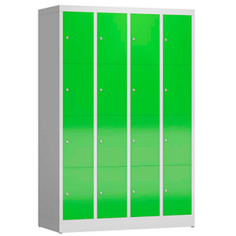 ClassiX Schließfachschrank gelbgrün, lichtgrau X-520445, 16 Schließfächer 118,5 x 50,0 x 180,0 cm – Bild 1 von 2