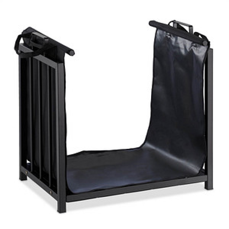 relaxdays Kaminholzkorb schwarz 51,0 x 37,0 x 50,0 cm, 1 St. – Bild 1 von 8