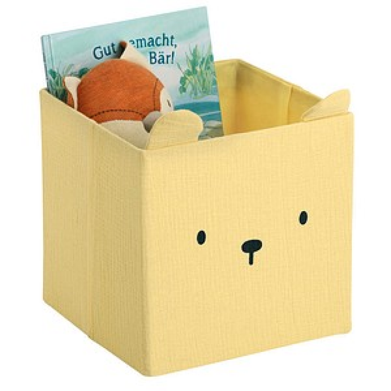 Zeller Bär Aufbewahrungsbox gelb 28,0 x 28,0 x 28,0 cm, 1 St. – Bild 1 von 6