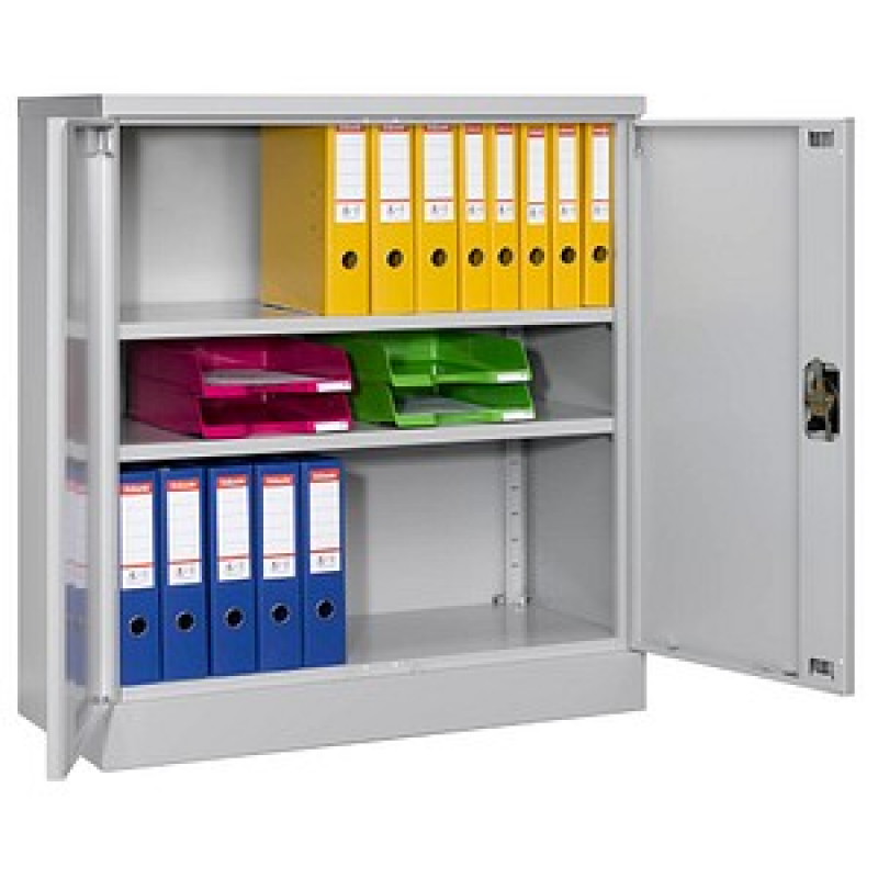 Gürkan Stahlschrank 109941 lichtgrau 2 Fachböden 92,0 x 42,0 x 100,0 cm, zerlegt, 1 St. – Bild 1 von 9