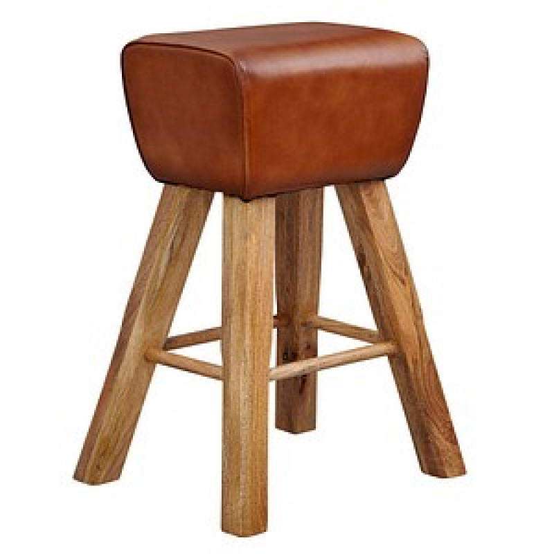 WOHNLING Barhocker WL6.011 braun Leder, 1 St. – Bild 1 von 5