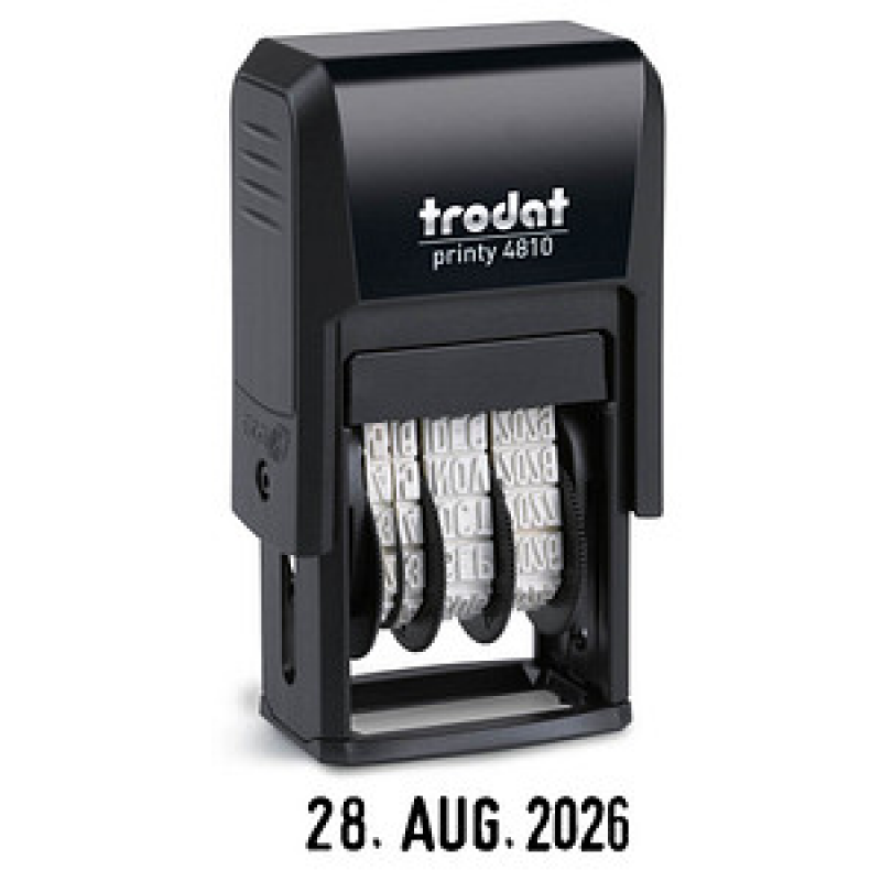 trodat Datumstempel printy-dater 4810 selbstfärbend schwarz, 1 St. – Bild 1 von 4