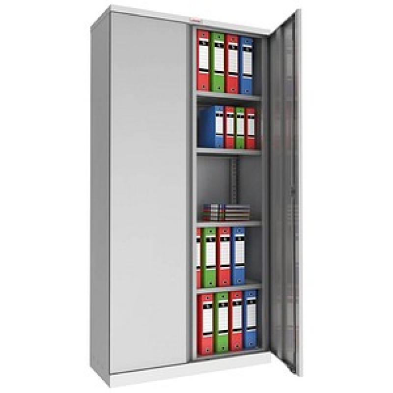 phoenix Stahlschrank SCL1891GGK grau 4 Fachböden 91,5 x 37,0 x 183,0 cm, zerlegt, 1 St. – Bild 1 von 7