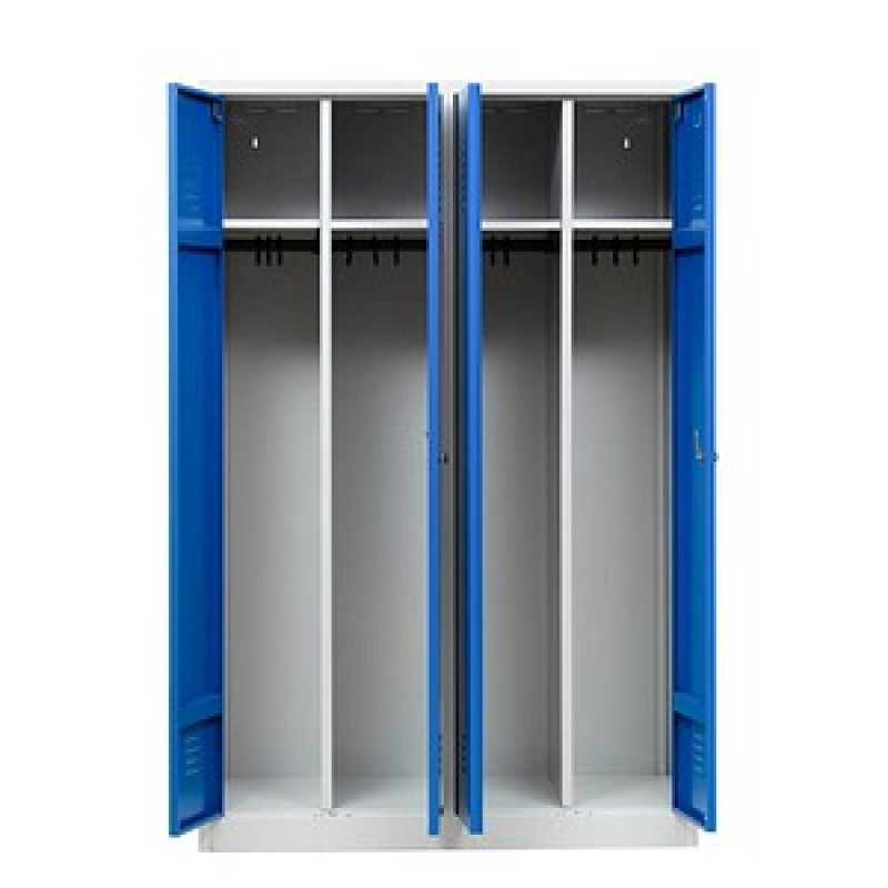 Gürkan Spind lichtgrau, enzianblau 104996, 2 Schließfächer 117,0 x 50,0 x 180,0 cm – Bild 1 von 7
