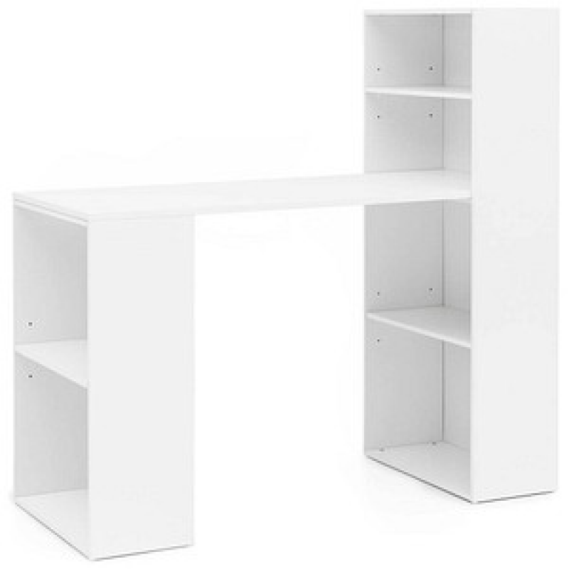WOHNLING Schreibtisch weiß rechteckig, Wangen-Gestell weiß 120,0 x 53,0 cm – Bild 1 von 10
