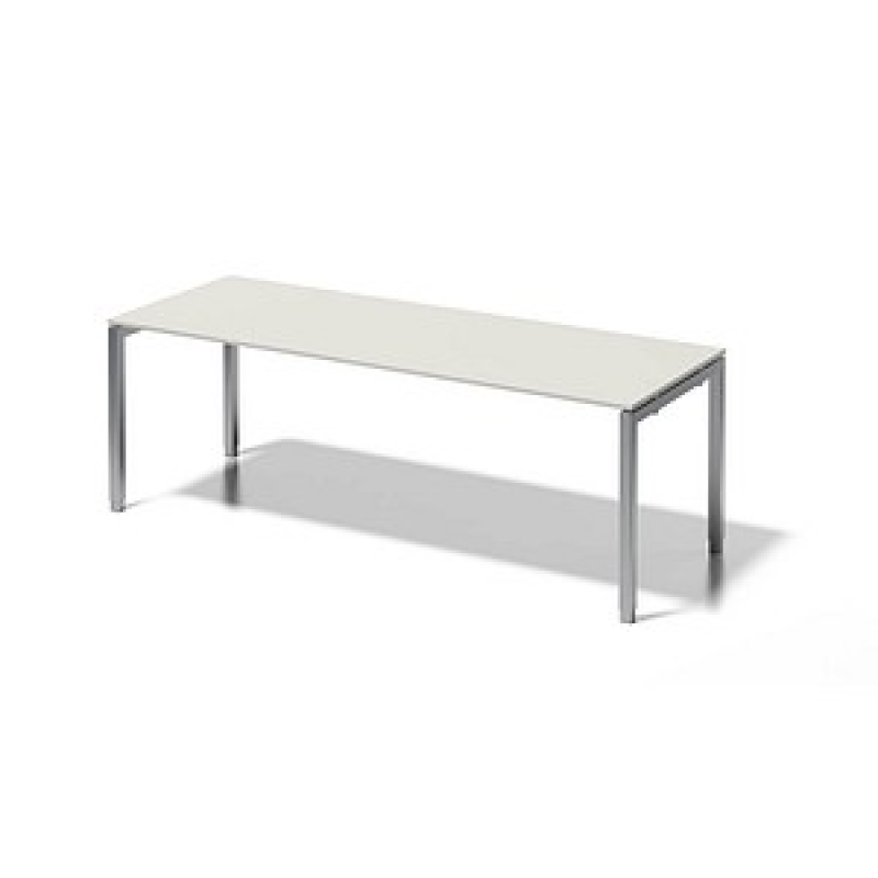 BISLEY Cito höhenverstellbarer Schreibtisch grauweiß, silber rechteckig, 4-Fuß-Gestell silber 220,0 x 80,0 cm – Bild 1 von 6
