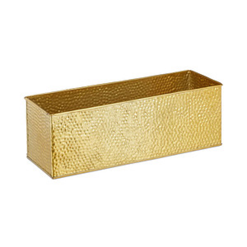 relaxdays Blumenkasten Metall gold rechteckig 40,0 x 13,5 cm, 1 St. – Bild 1 von 9