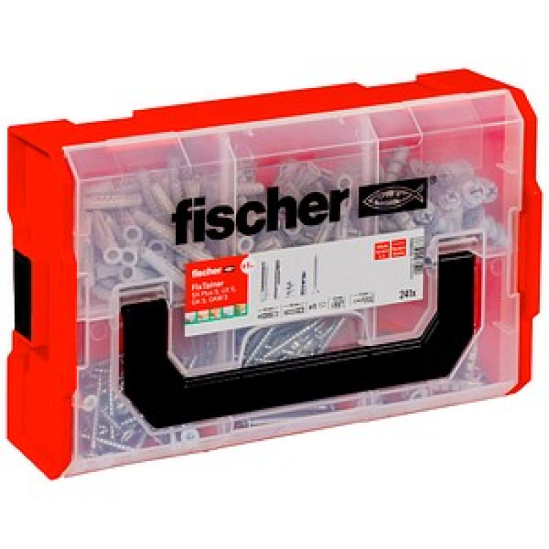 AKTION: fischer FixTainer - SX Plus S, UX S, GK S, GKM S 532893 Dübel- und Schrauben-Sortiment, 240-teilig mit Prämie nach Registrierung – Bild 1 von 5