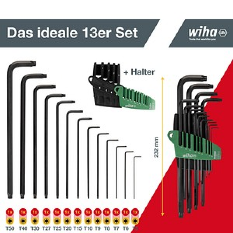 Wiha Torx-Schlüsselsatz ProStar 24852 13-tlg. – Bild 1 von 5