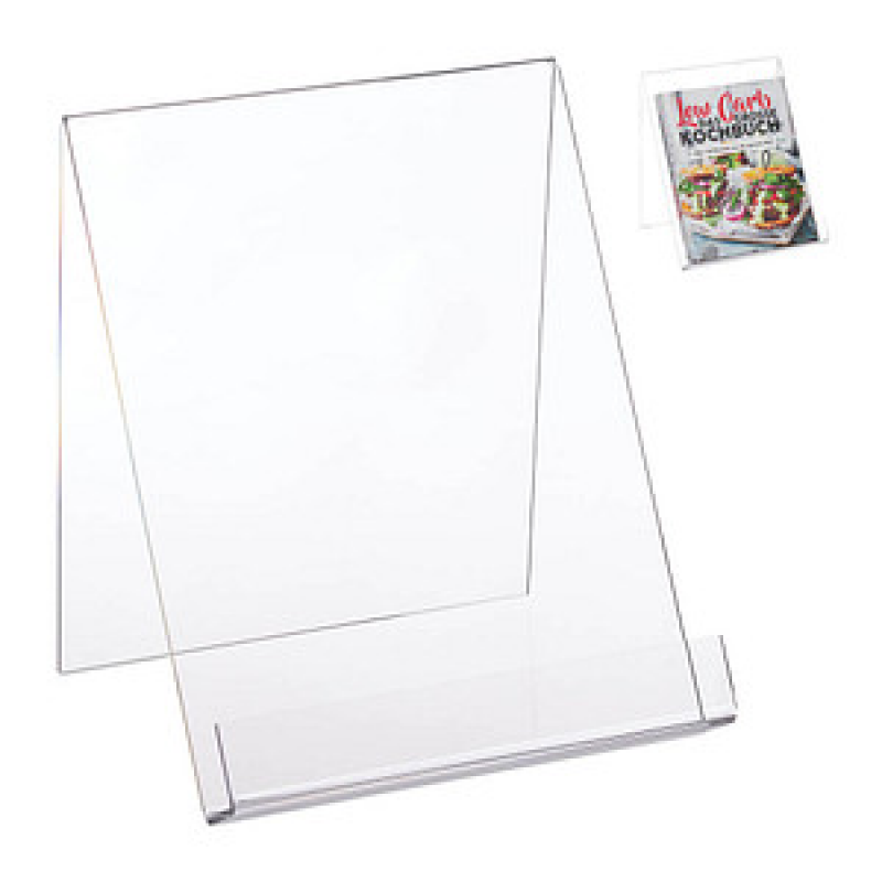 relaxdays Buchständer transparent – Bild 1 von 8