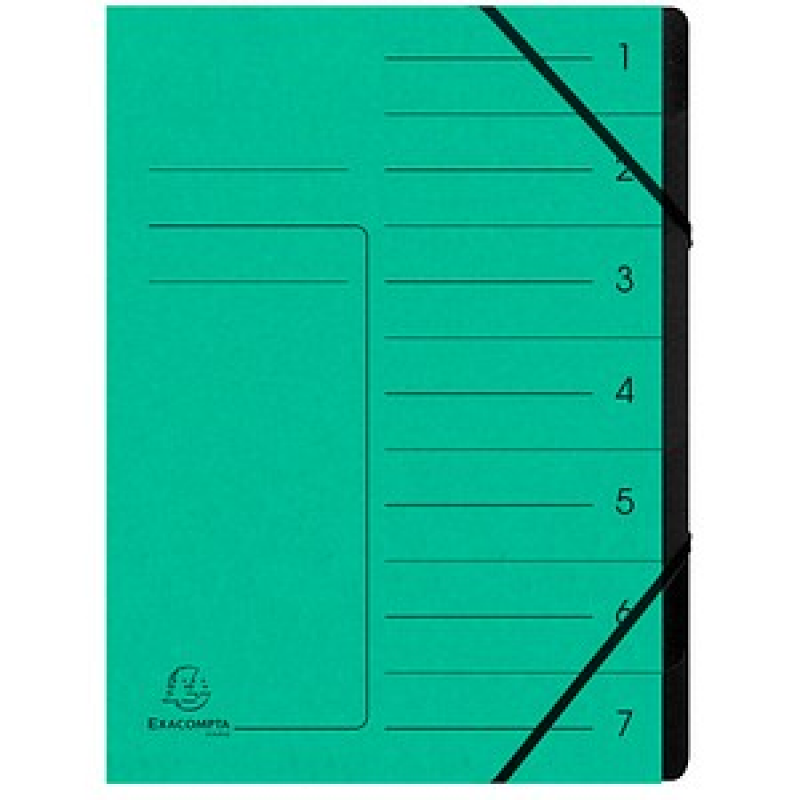 Exacompta Ordnungsmappe 7 Fächer grün, 1 St.