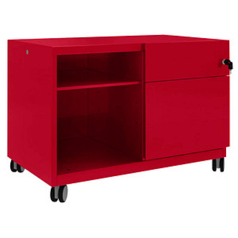 BISLEY Note™ Caddy Rollcontainer kardinalrot 2 Auszüge 80,0 x 49,0 x 56,3 cm – Bild 1 von 2