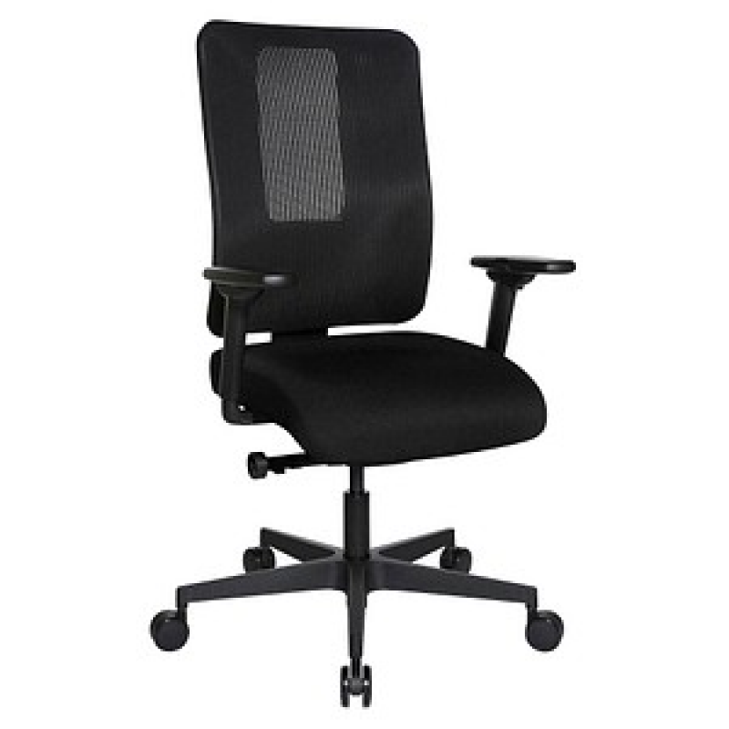 Topstar Bürostuhl Sitness Open X (N) Deluxe mit Schiebesitz, OX30WTW2 T200 Stoff schwarz, Gestell schwarz – Bild 1 von 8