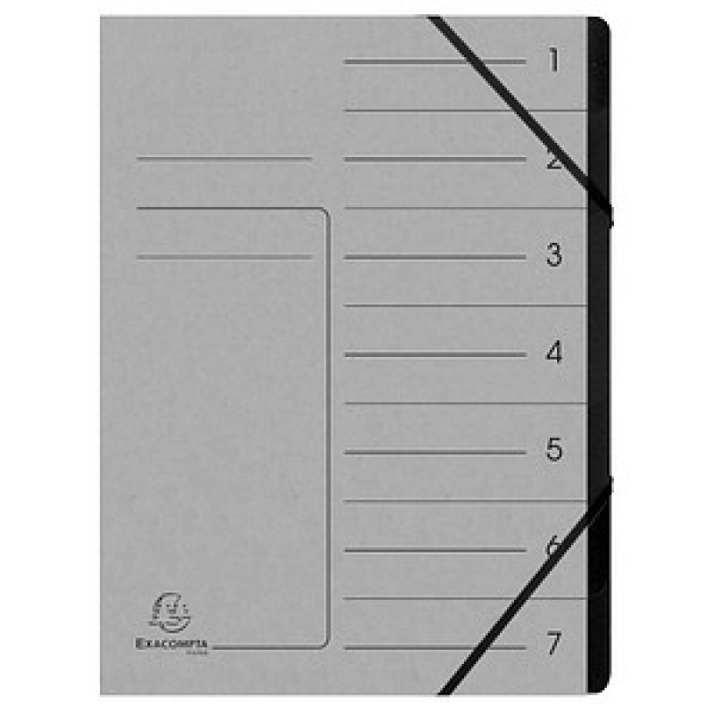 Exacompta Ordnungsmappen 7 Fächer grau, 1 St.