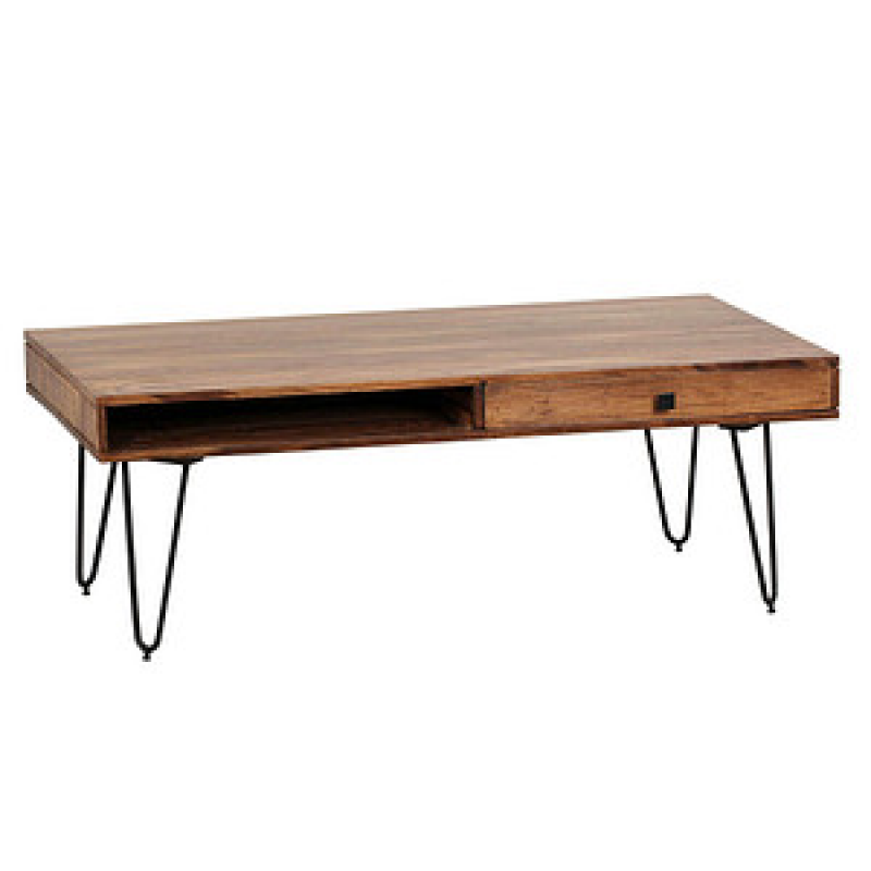 WOHNLING Couchtisch rechteckig Massivholz sheesham 110,0 x 60,0 x 40,0 cm, 1 St. – Bild 1 von 10