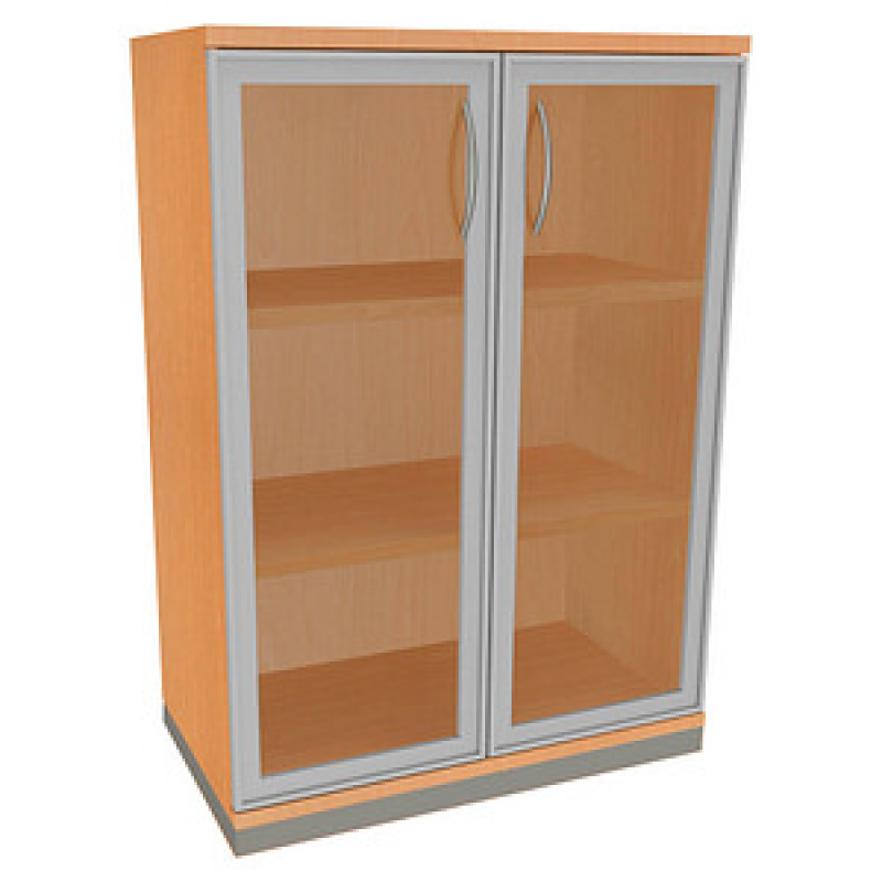 fm Aktenschrank Sidney, 4260267329177 buche, Acrylglas klar 2 Fachböden 80,0 x 44,2 x 113,3 cm – Bild 1 von 2