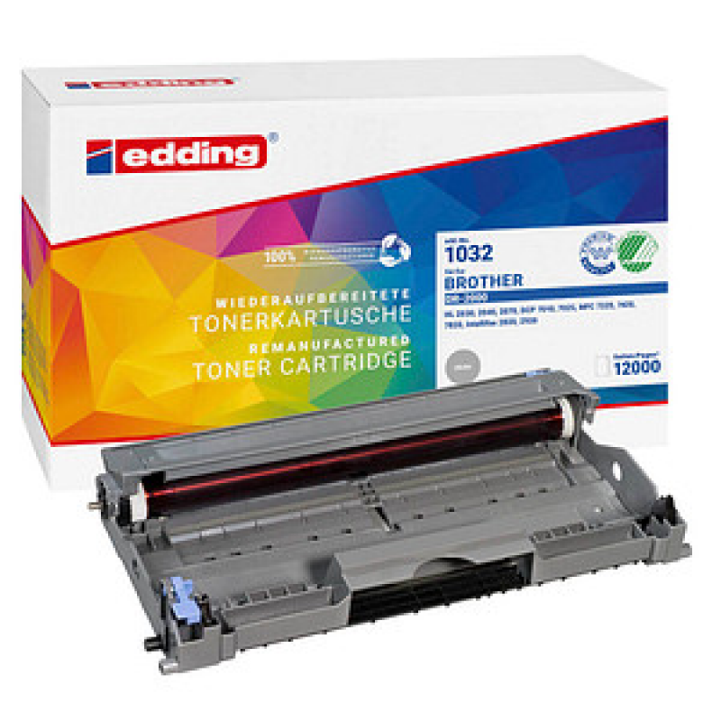 edding EDD-1032 schwarz Trommel kompatibel zu brother DR-2000 – Bild 1 von 3