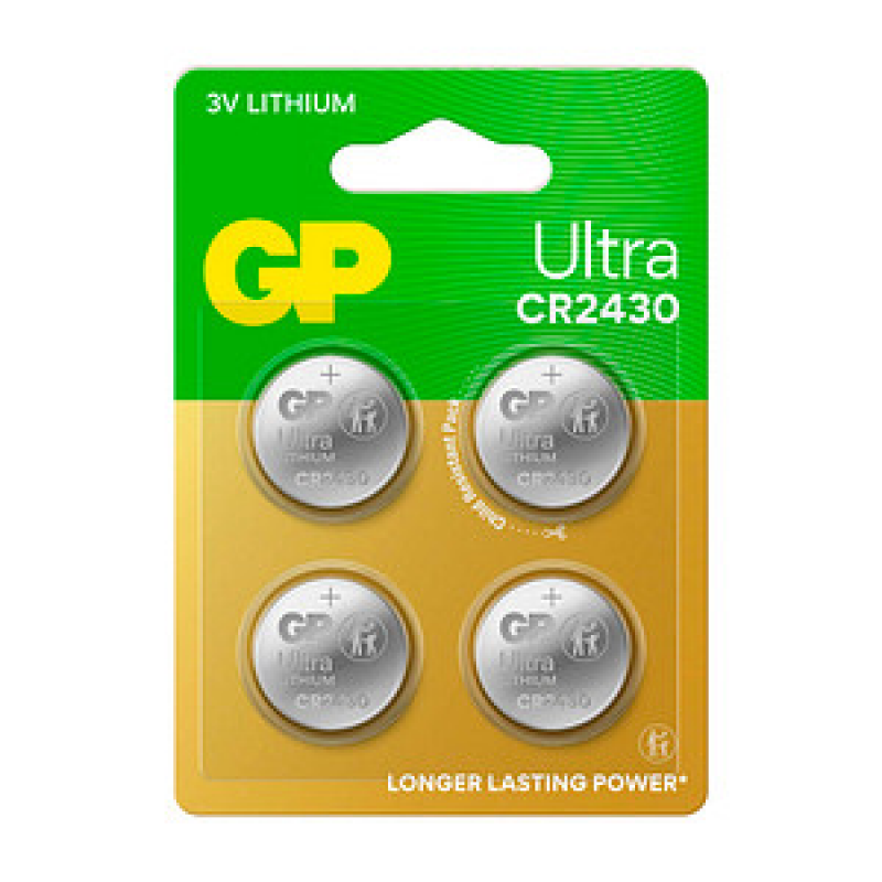 GP Knopfzellen CR2430 Lithium 3,0 V, 4 St. – Bild 1 von 11