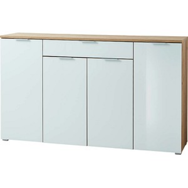 GERMANIA Sideboard TELDE, 3983-242 weiß, navarra-eiche 179,0 x 40,0 x 105,0 cm, 1 St. – Bild 1 von 8