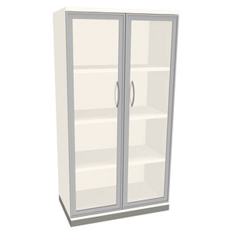 fm Aktenschrank Sidney, 4260672331796 weiß, Acrylglas klar 3 Fachböden 80,0 x 44,2 x 151,7 cm – Bild 1 von 2